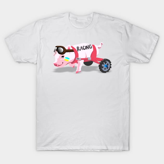 Pig Racing Chris P Bacon Pig Youtube Pork Chopscle T Shirt TeePublic